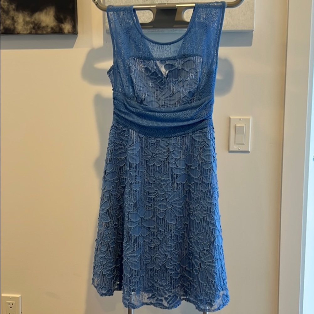Anthropologie Blue Lace Dress